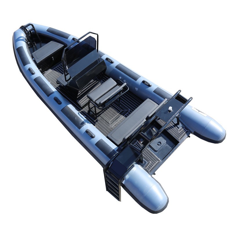 Aluminum hull hypalon inflatable boat and Patrol rib with middle console