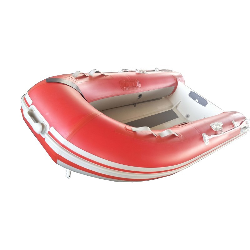 Aluminum hull inflatable boat with forwarder locker