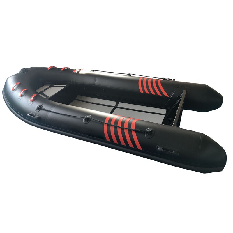 Lightweight aluminum yacht tender and aluminum hull inflatable boat with weled forward locker