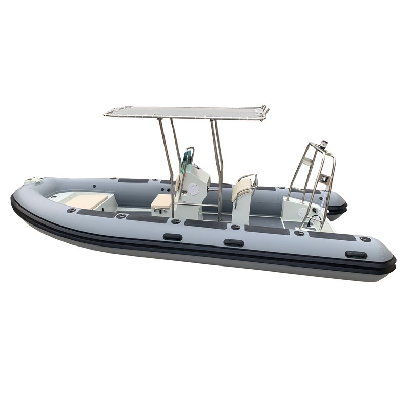 High performance aluminum hulled ribs and patrol rib with side console