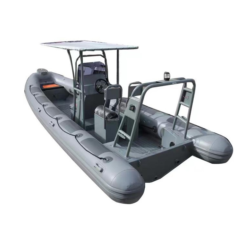 High performance aluminum hulled ribs and patrol rib with side console