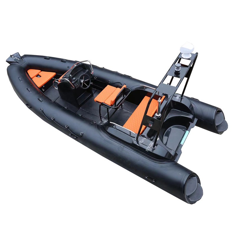 Rigid intelligent boat and open fiberglass hull rib boat