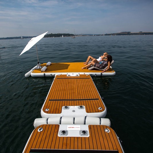 inflatable floating dock platform
