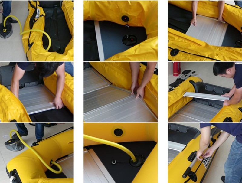 Assembly and disassembly of inflatable boat