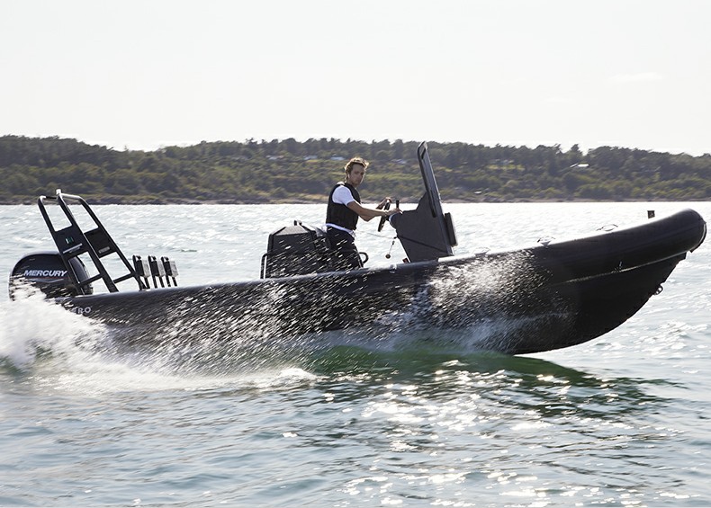 Character of Colton's aluminum RIB boat