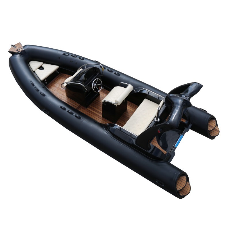 Luxury rib tender boat and hypalon fiberglass hull inflatable boat for sale
