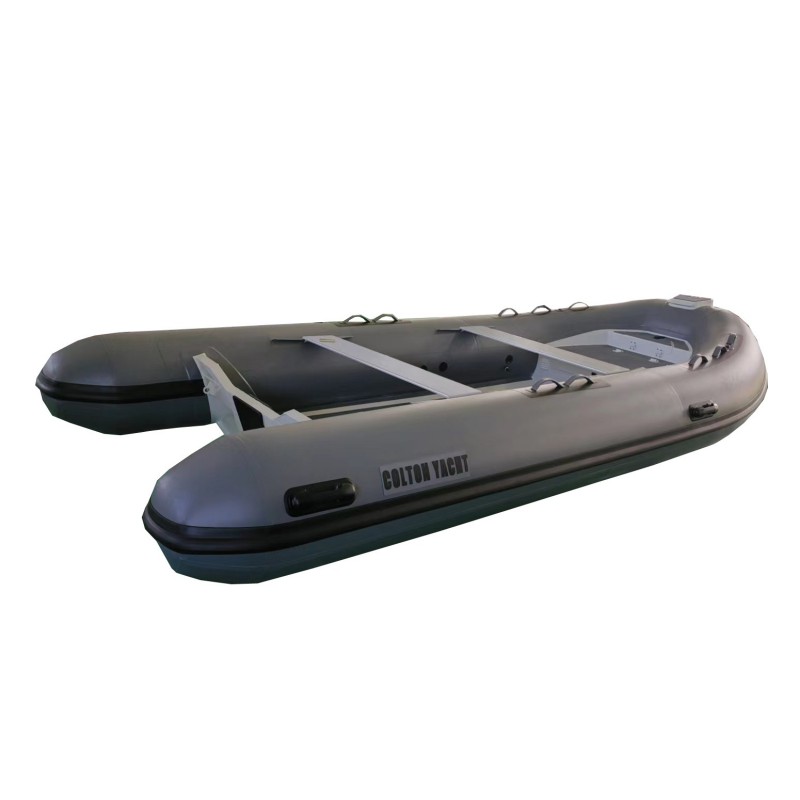 Ultra-light and robust semi-rigid aluminum dinghies with double aluminum hull