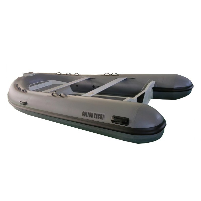 Ultra-light and robust semi-rigid aluminum dinghies with double aluminum hull