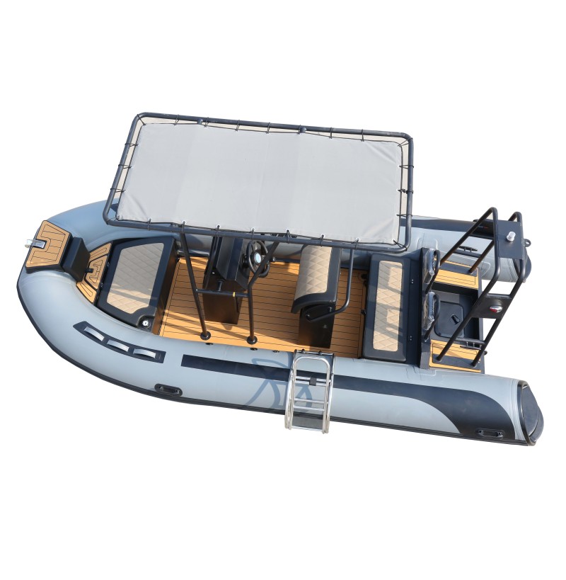 Aluminum hull hypalon inflatable boat