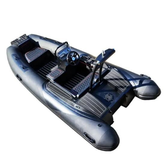 Black powerful small rib boat and alumacraft water sports rib boat