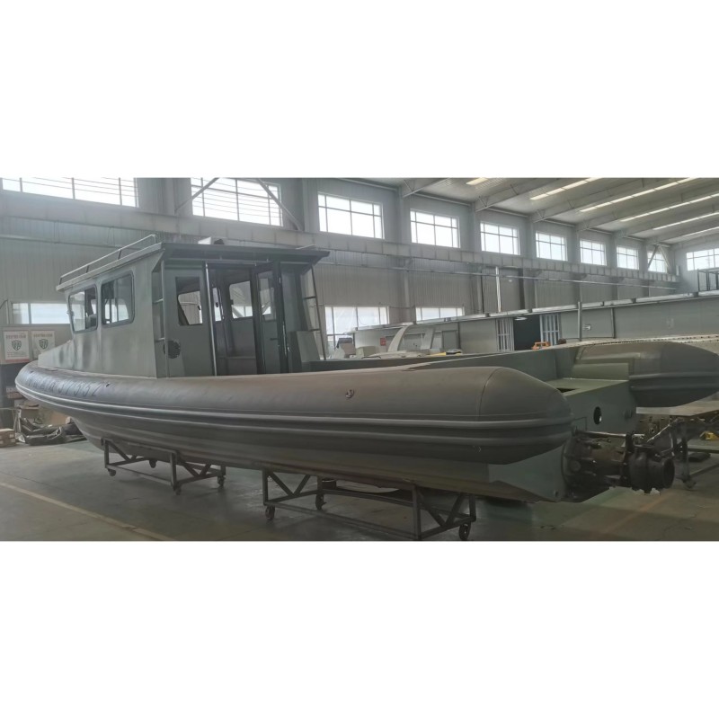 luxury cabin ribs and rigid hull inflatable boat with cabin for sale