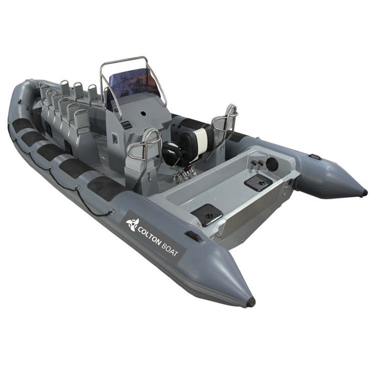 Coastal defense fiberglass inflatable boat and dive support RIB with competitive price