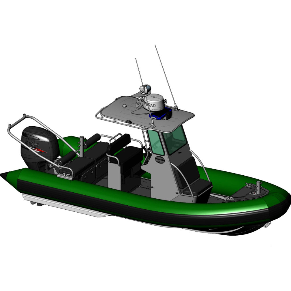 Foam-lined aluminum boat