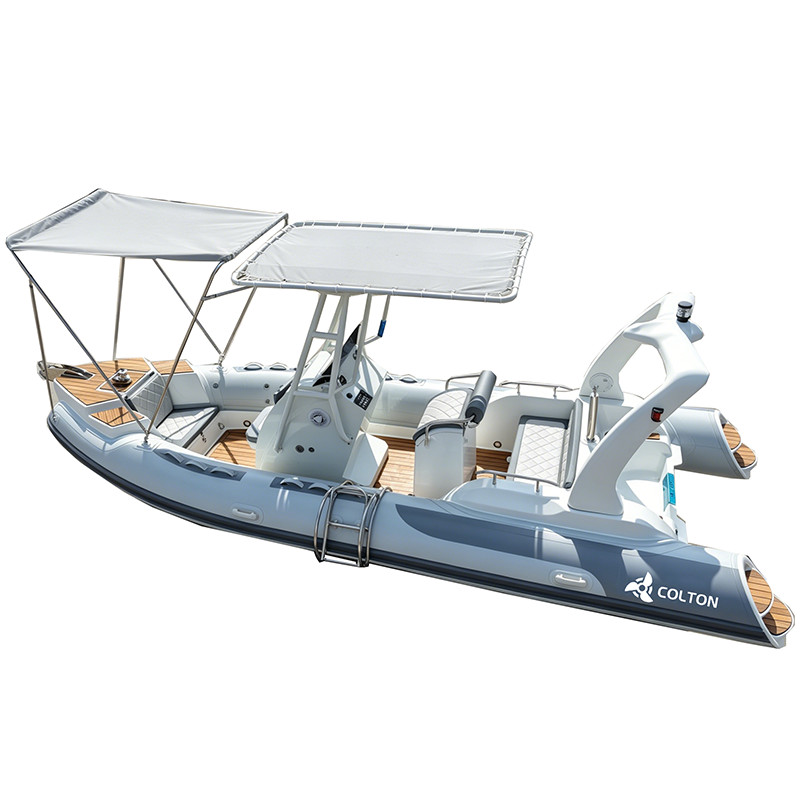 Inflatable yacht tender boat and rigid bottom inflatable boats