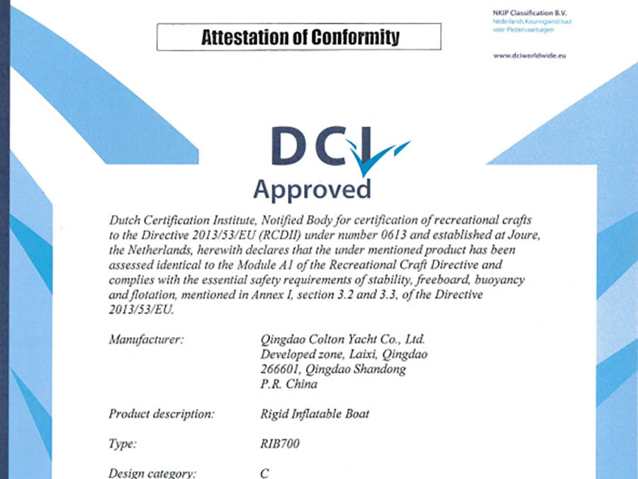 Navigating European Waters: Our Certified Compliance with RCD II and DCI Standards