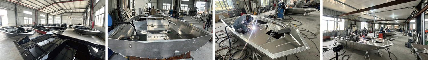 Colton workshop of aluminum bass boat